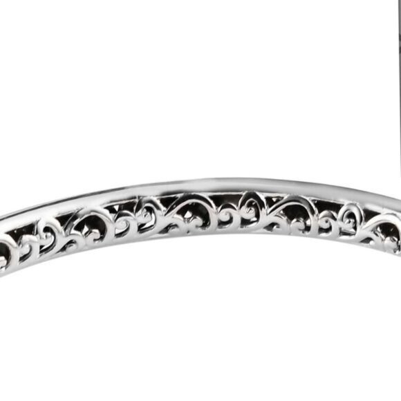 Thai Black Spinel ✦ Mystic Bangle Bracelet ✦ Platinum Bond 8" 18.65ctw NWT - Picture 3 of 8